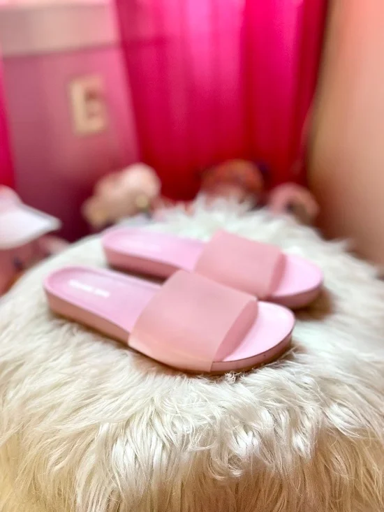 Gianni Bini Baby Pink Slides Stylish Athleisure Dillard's Shoes Women’s Size 7 - Picture 3 of 4